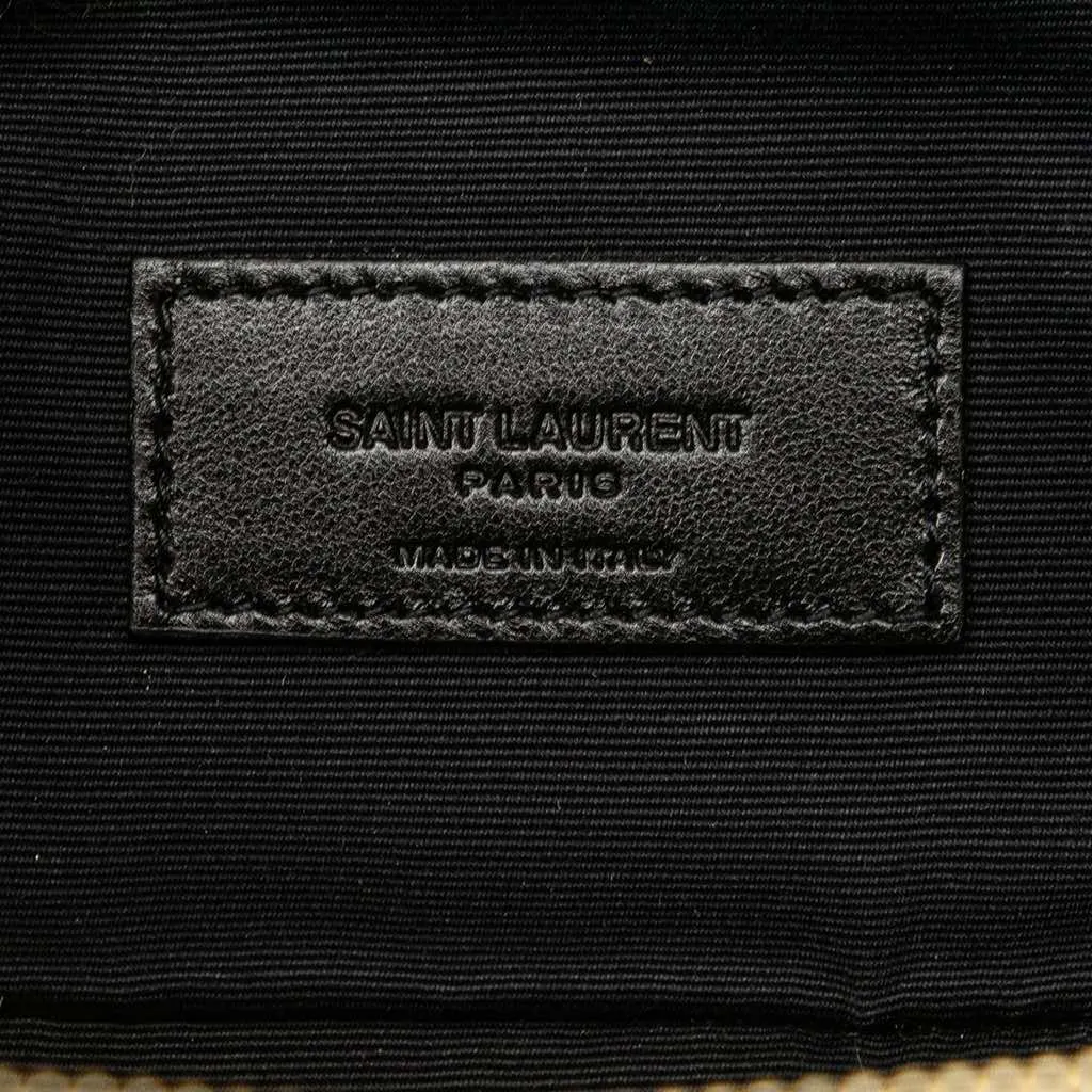 Saint Laurent Quilted Lambskin East West Vanity Case White Leather Very good - Box View