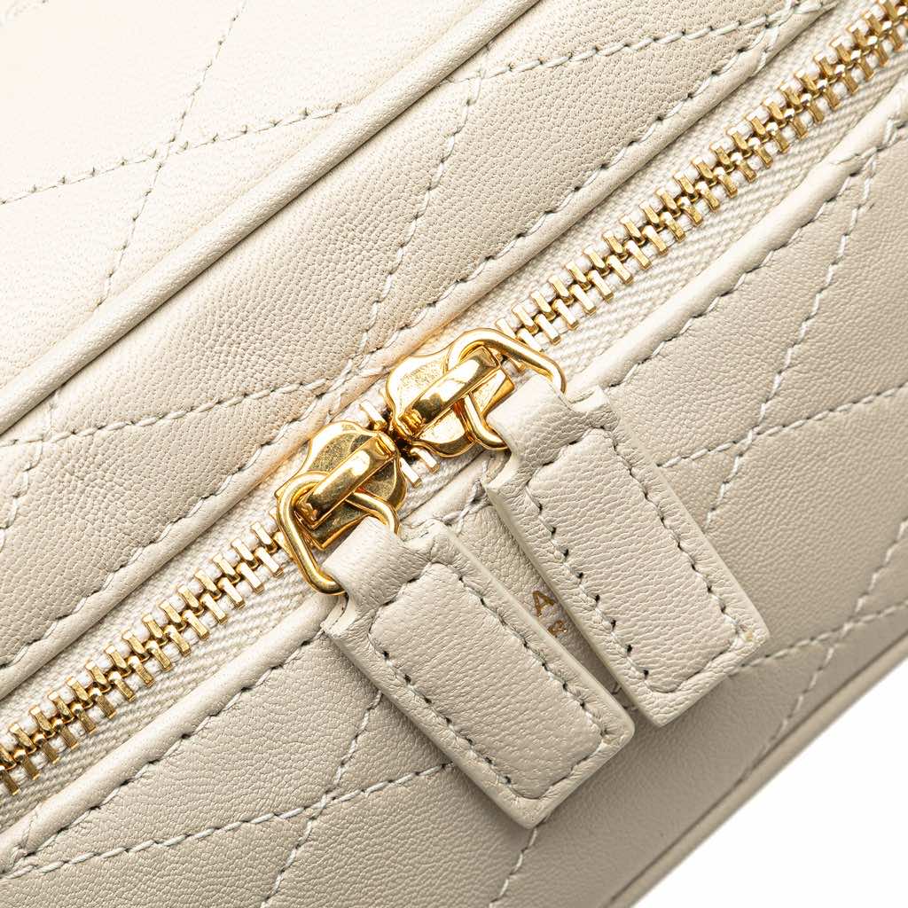 Saint Laurent Quilted Lambskin East West Vanity Case - Detail 2