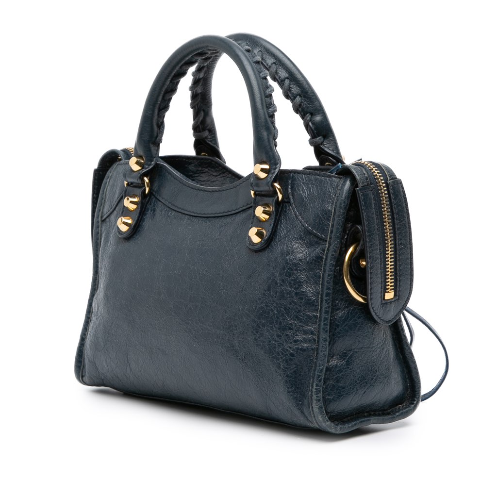 Balenciaga Mini Lambskin Motocross Classic City Satchel - 2