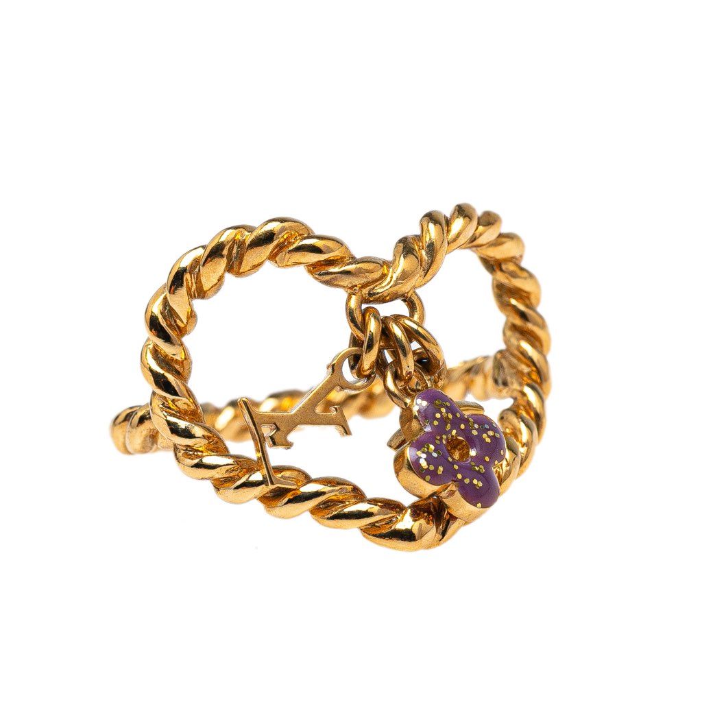 Louis Vuitton Gold Plated Monogram Sweet Heart Ring - 4