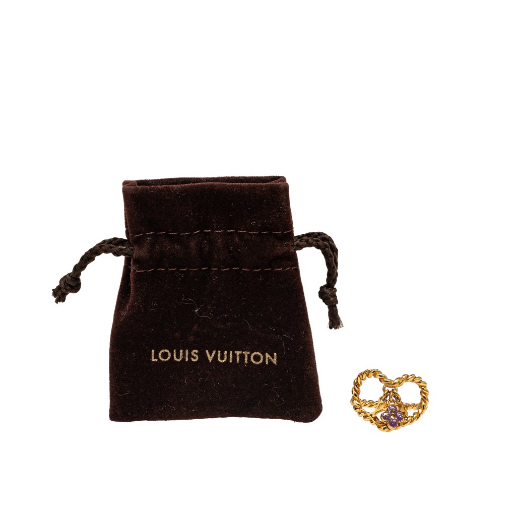 Louis Vuitton Gold Plated Monogram Sweet Heart Ring - Side view