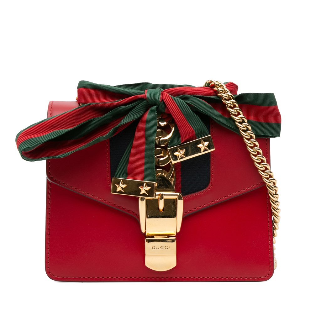 Gucci Mini Leather Sylvie Chain Crossbody