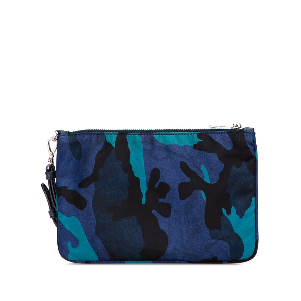 Prada Tessuto Camouflage Clutch - Back view