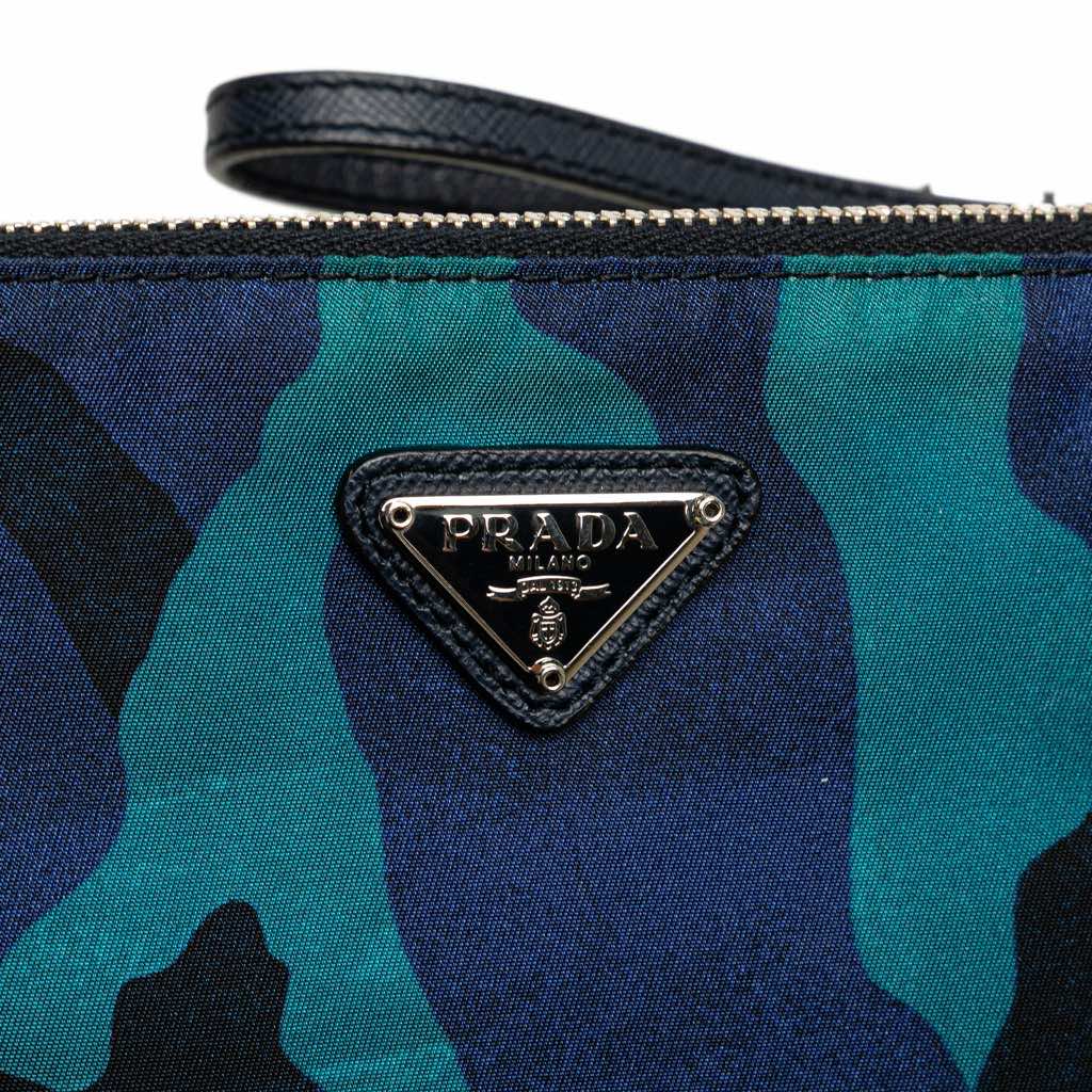 Prada Tessuto Camouflage Clutch - Side view