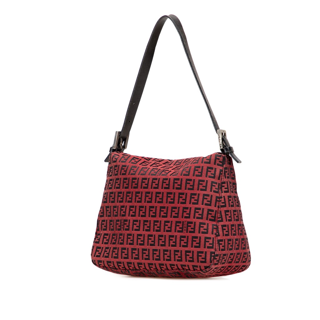 Fendi Zucca Canvas Double Flap Mamma - Back view