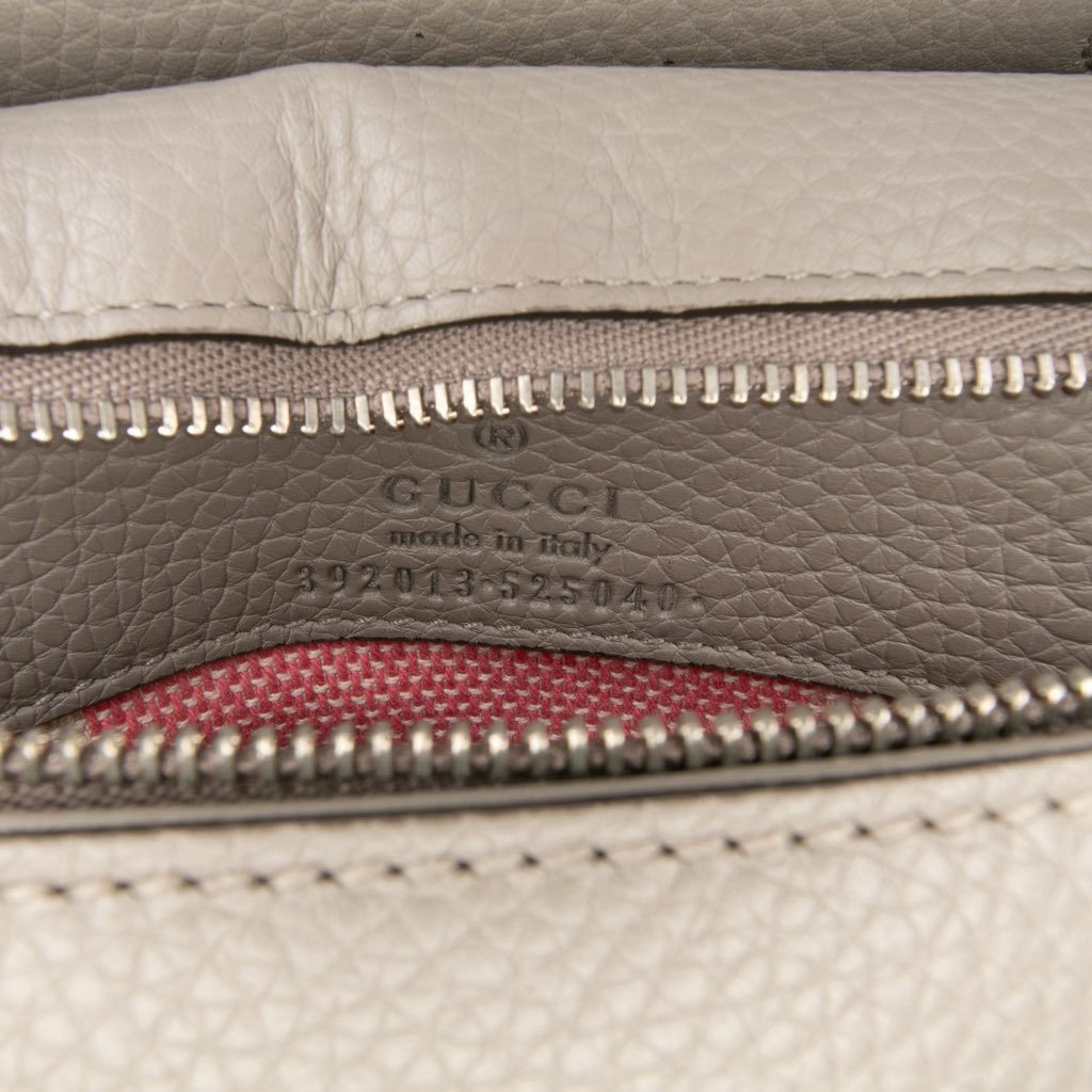 Gucci Medium Leather Bamboo Daily Satchel - Side view