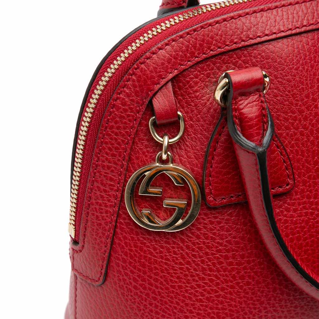 Gucci Mini Leather GG Charm Dome Satchel - Detail 2