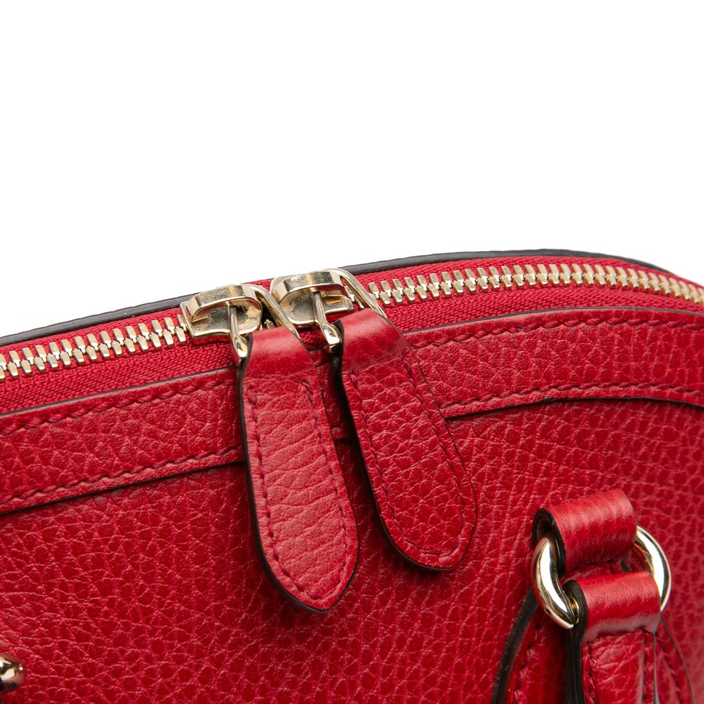 Gucci Mini Leather GG Charm Dome Satchel - Image 10