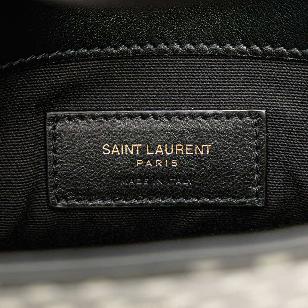 Saint Laurent Toy Calfskin Polka Dot North South Shopping Tote - Side view