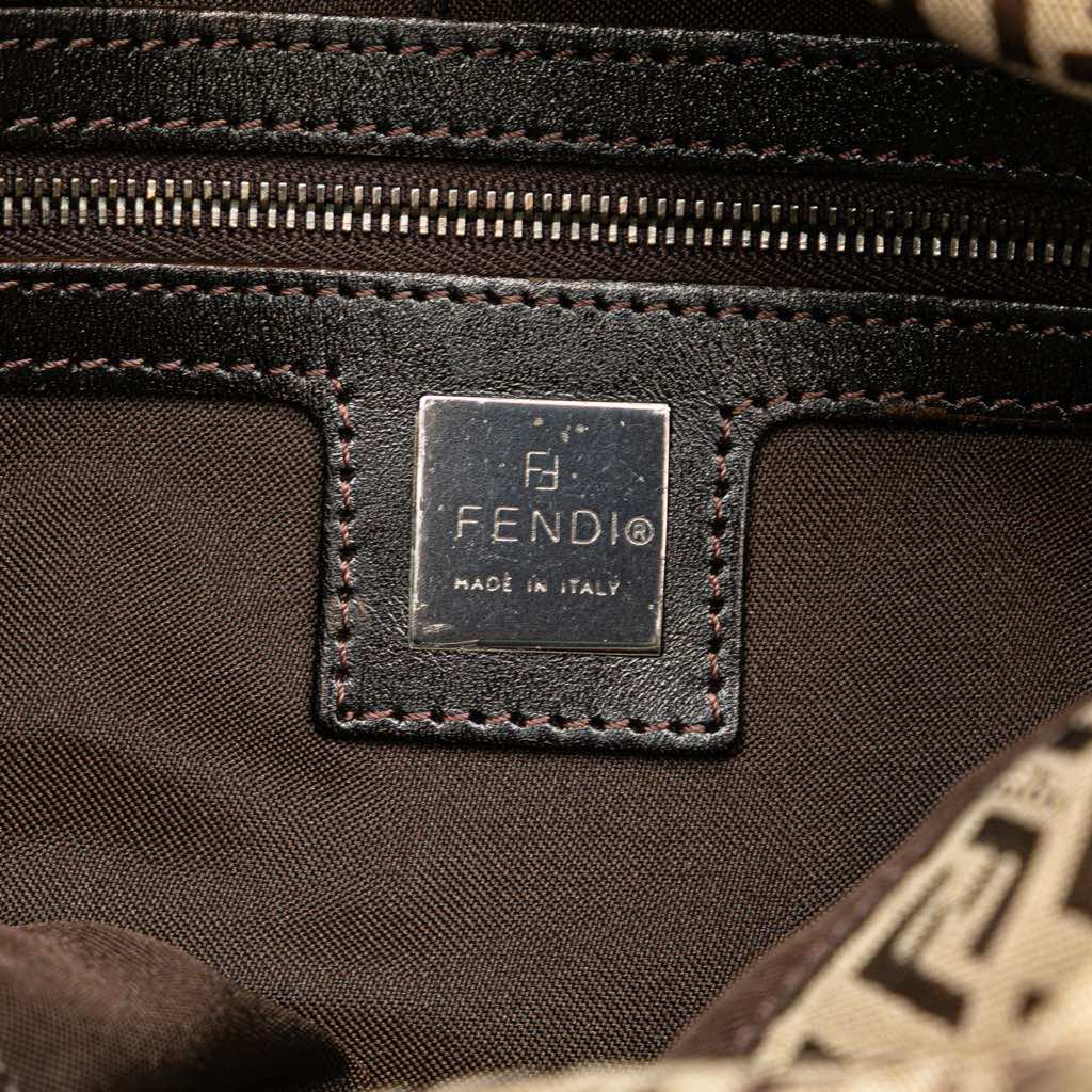 Fendi Zucchino Canvas Double Flap Mamma - 5