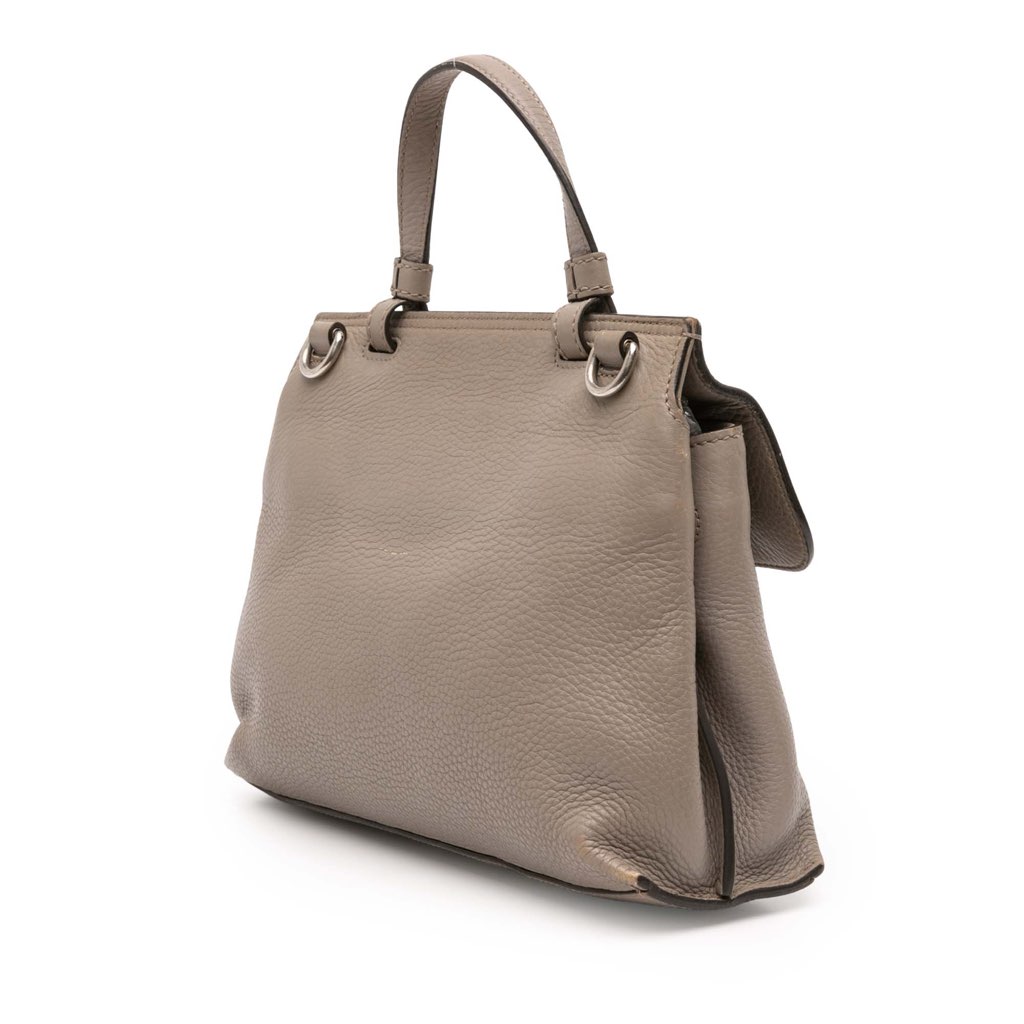 Gucci Small Leather Bamboo Daily Satchel - Back view