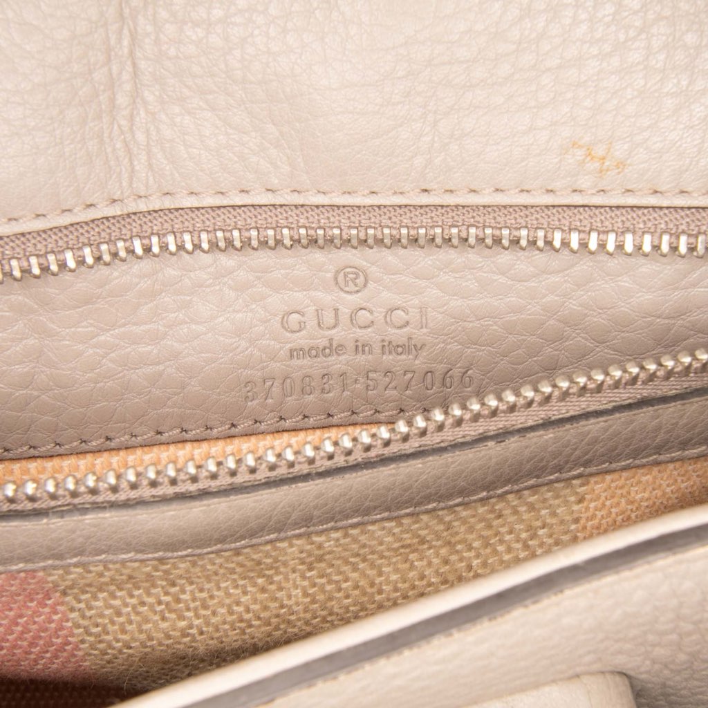 Gucci Small Leather Bamboo Daily Satchel - Side view