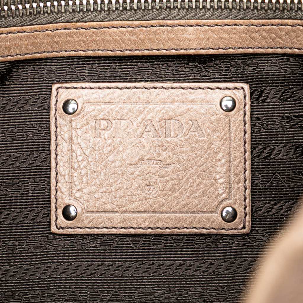 Prada Glace Calf Ombre Pleated Hobo - 5