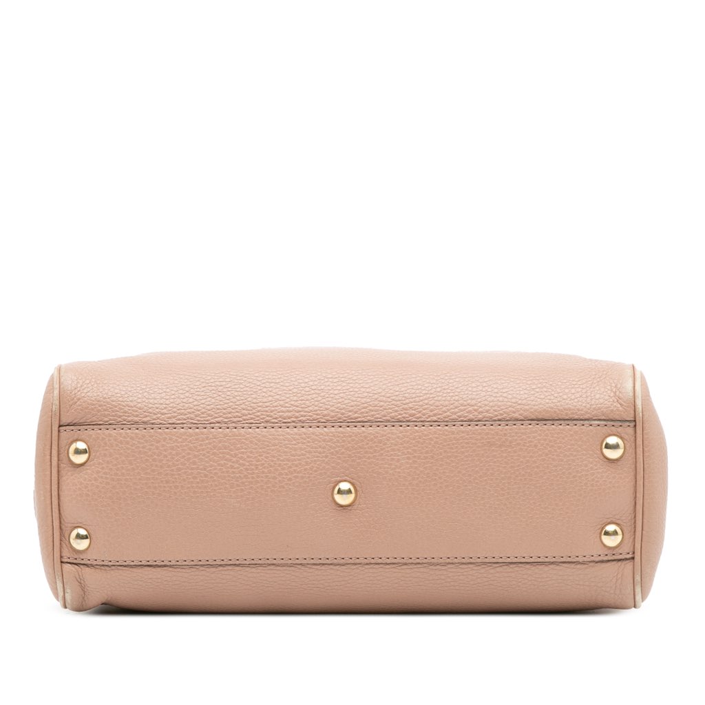 Gucci Small Calfskin Bamboo Shopper Satchel - Image 6