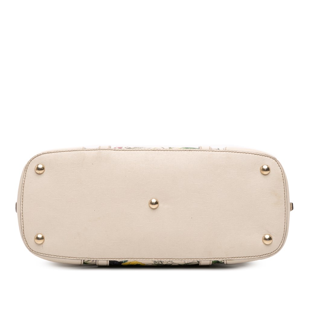 Gucci Small Leather Flora Nice Dome Satchel - Image 6