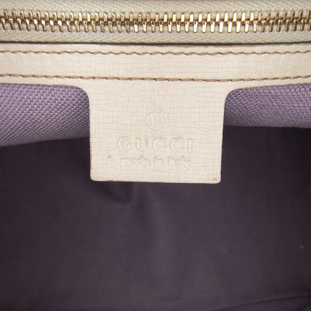 Gucci Small Leather Flora Nice Dome Satchel - Side view