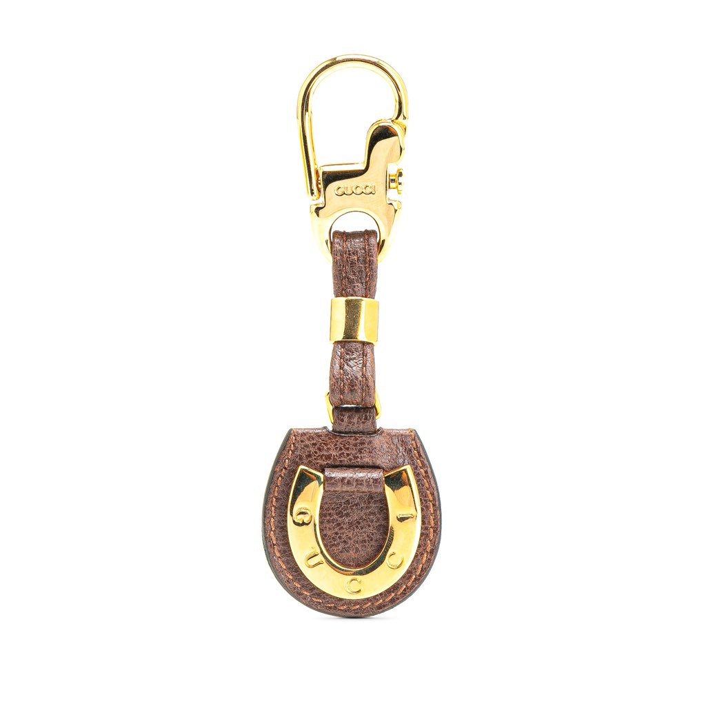 Gucci Gold Plated Horseshoe Key Chain