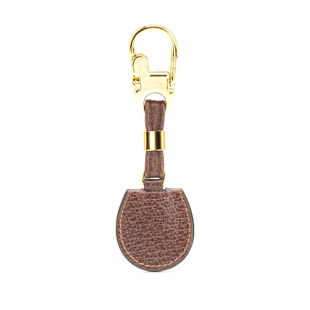 Gucci Gold Plated Horseshoe Key Chain - Back view