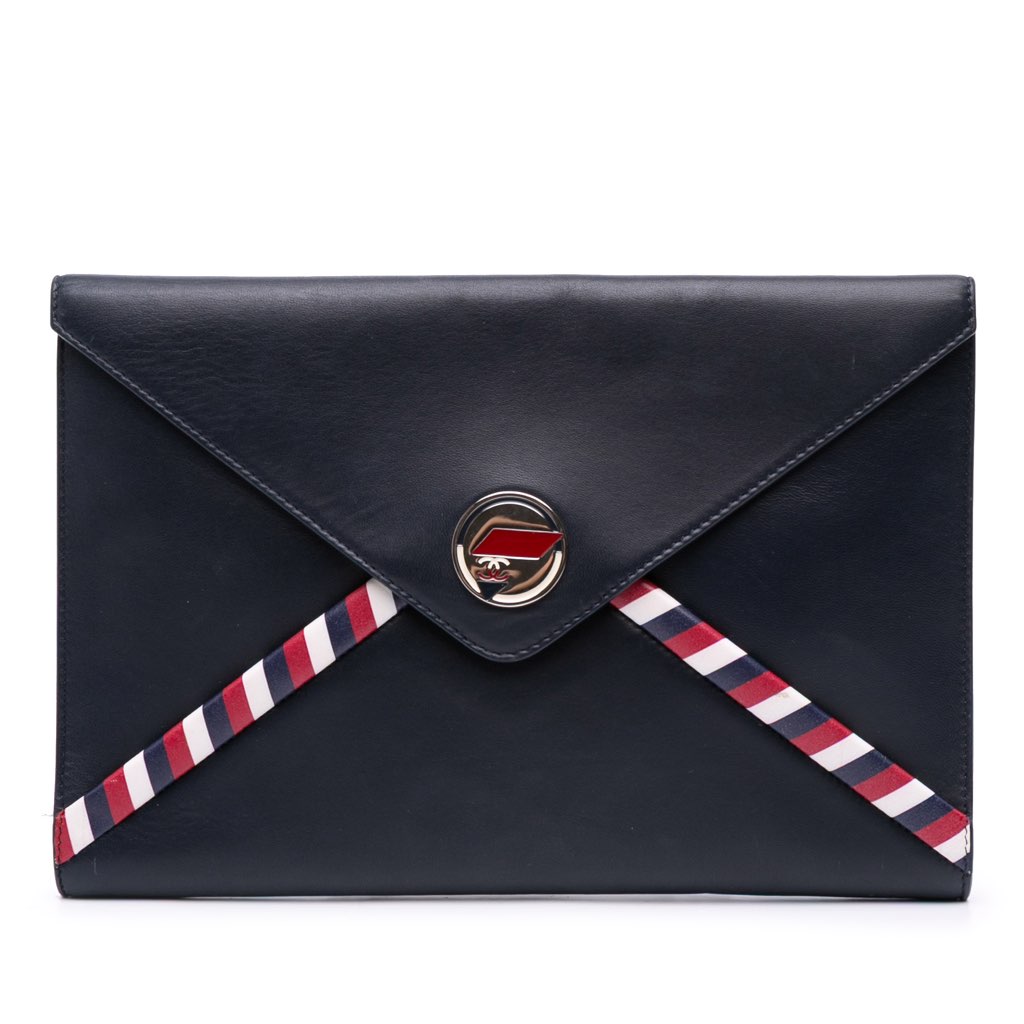 Chanel Lambskin Airlines Envelope Clutch