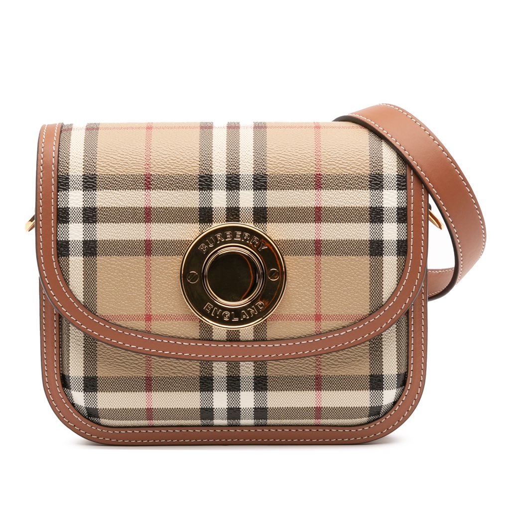 Burberry Small House Check Coated Canvas Elizabeth Crossbody