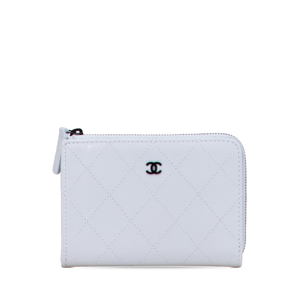 Chanel CC Quilted Calfskin Zip Wallet