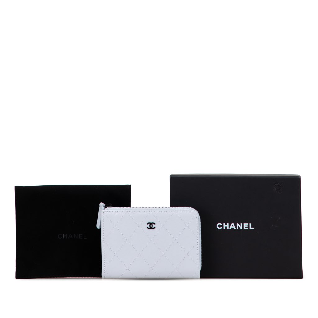 Chanel CC Quilted Calfskin Zip Wallet - Image 13