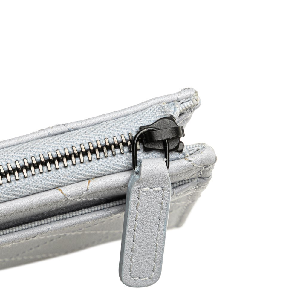 Chanel CC Quilted Calfskin Zip Wallet - Image 10