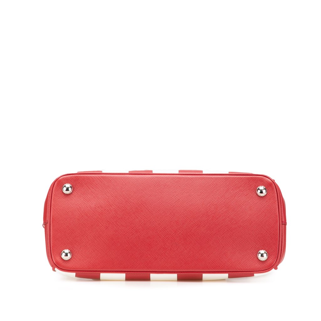 Prada Small Bicolor Saffiano Galleria Double Zip Satchel - Image 6