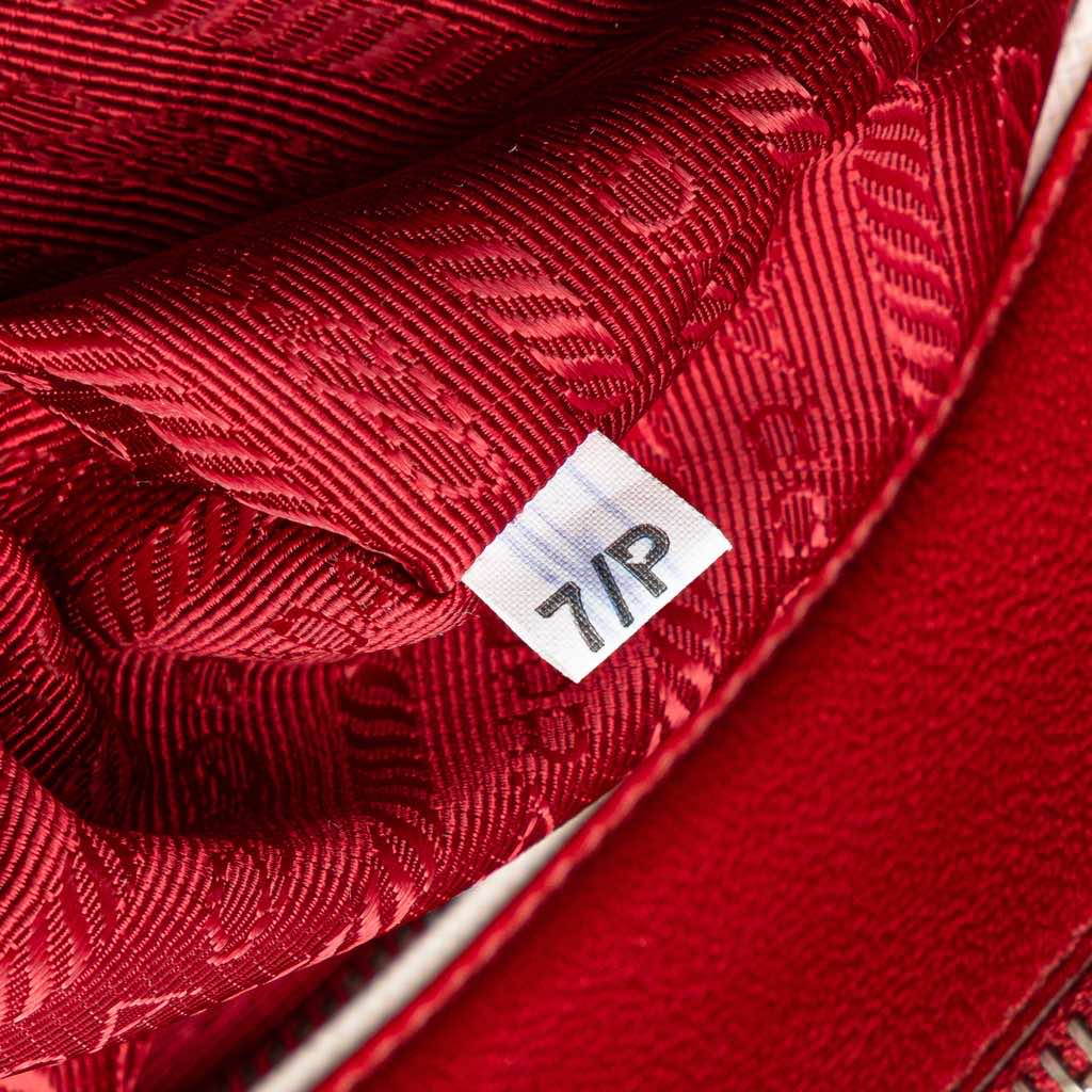 Prada Small Bicolor Saffiano Galleria Double Zip Satchel - Detail 1