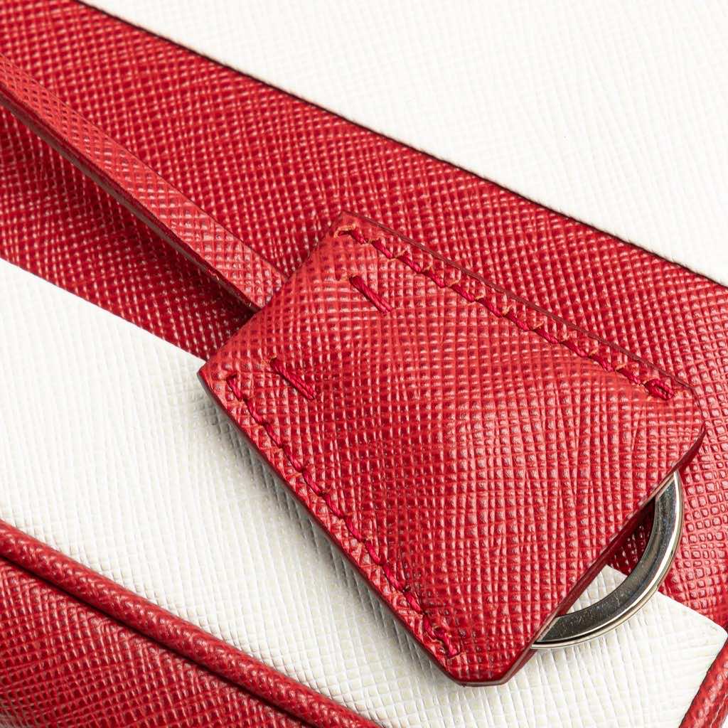 Prada Small Bicolor Saffiano Galleria Double Zip Satchel - Image 11