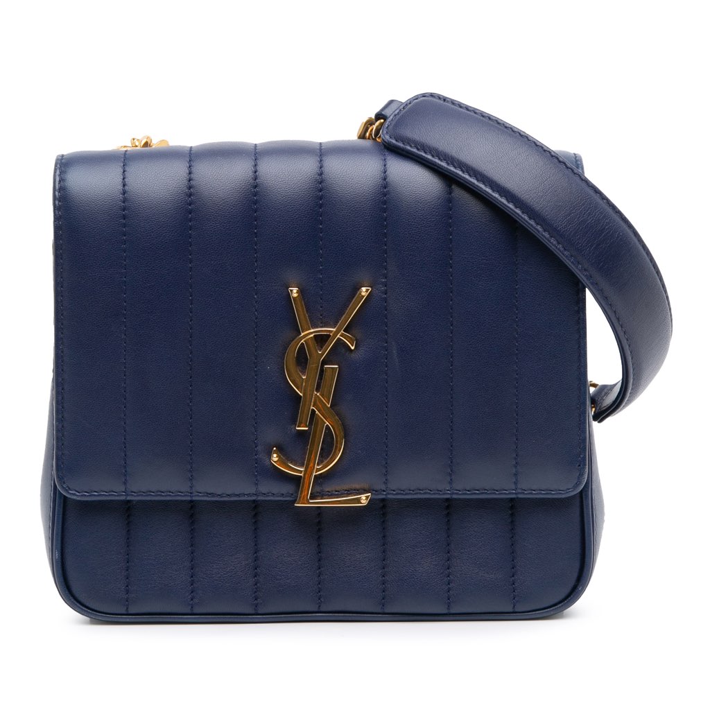 Saint Laurent Medium Lambskin Monogram Vicky Chain Bag