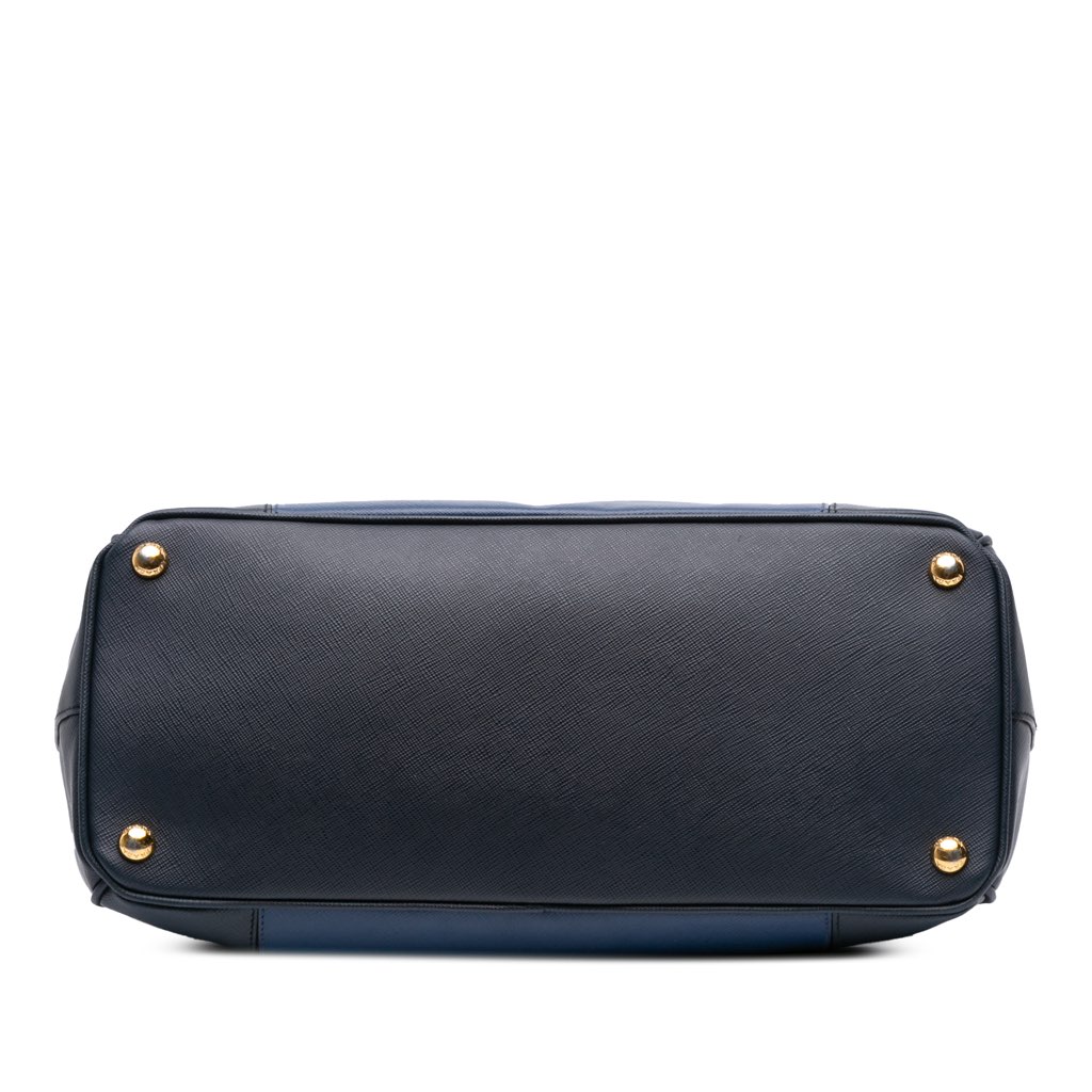Prada Medium Bicolor Saffiano Lux Galleria Double Zip Satchel - Image 6