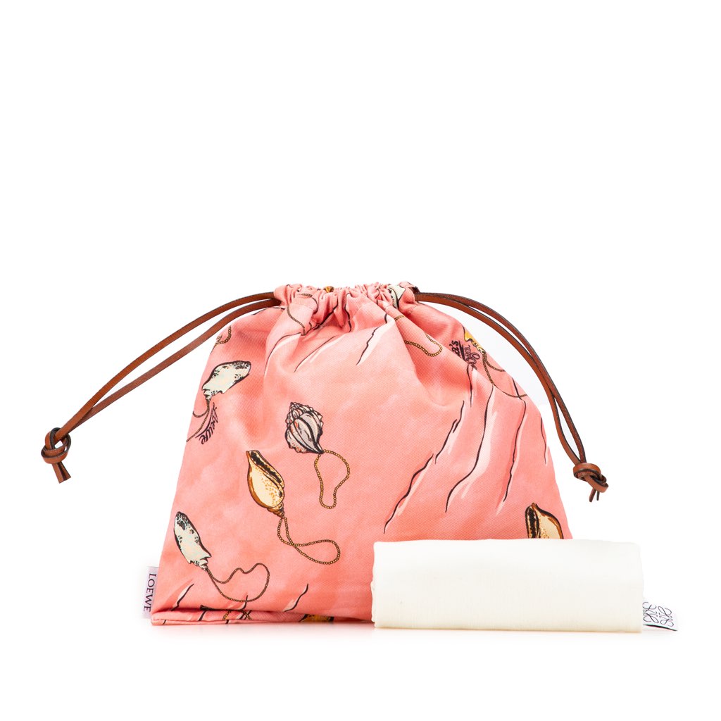 Loewe Paulas Ibiza Canvas Seashell Print Drawstring Pouch - Image 13