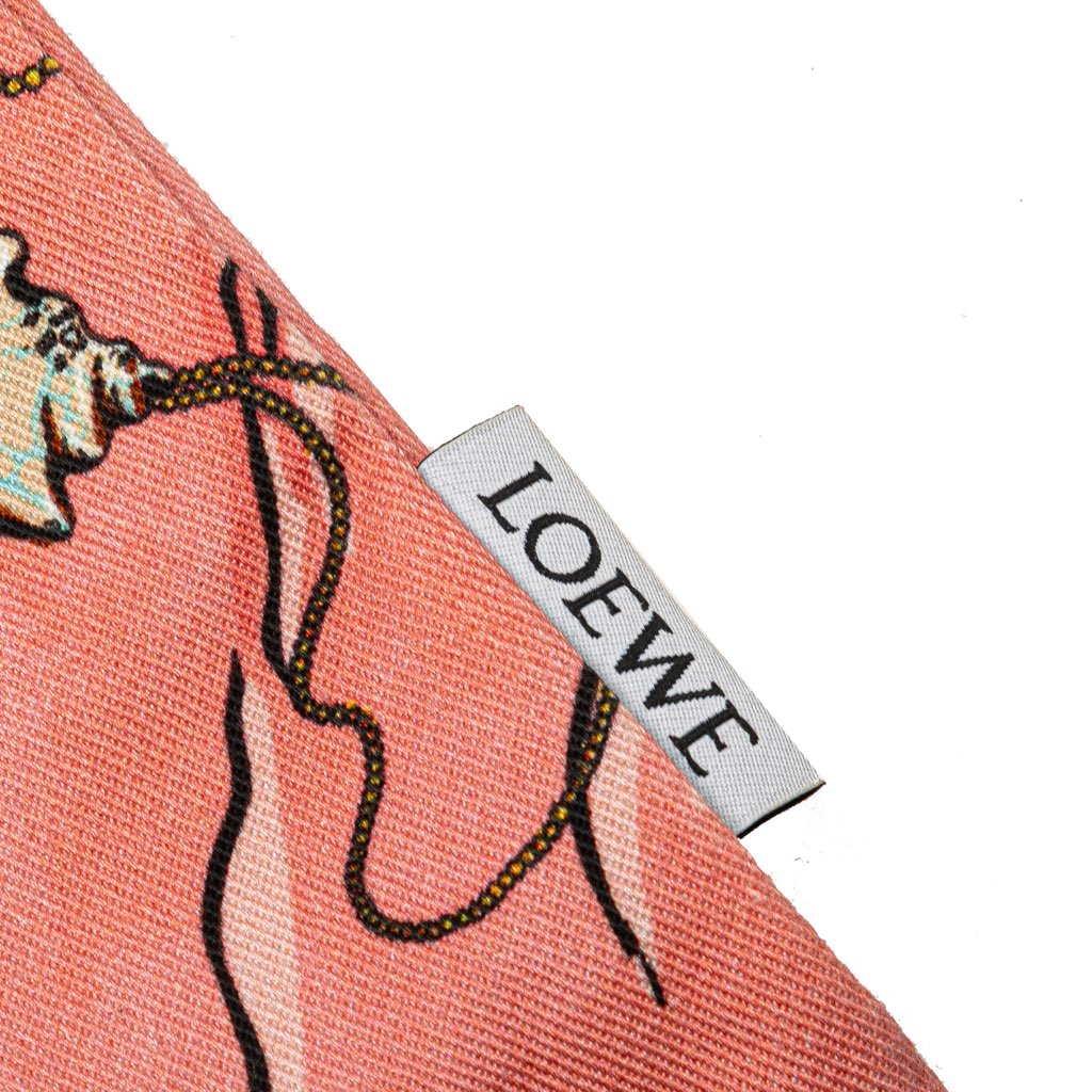 Loewe Paulas Ibiza Canvas Seashell Print Drawstring Pouch - Detail 2
