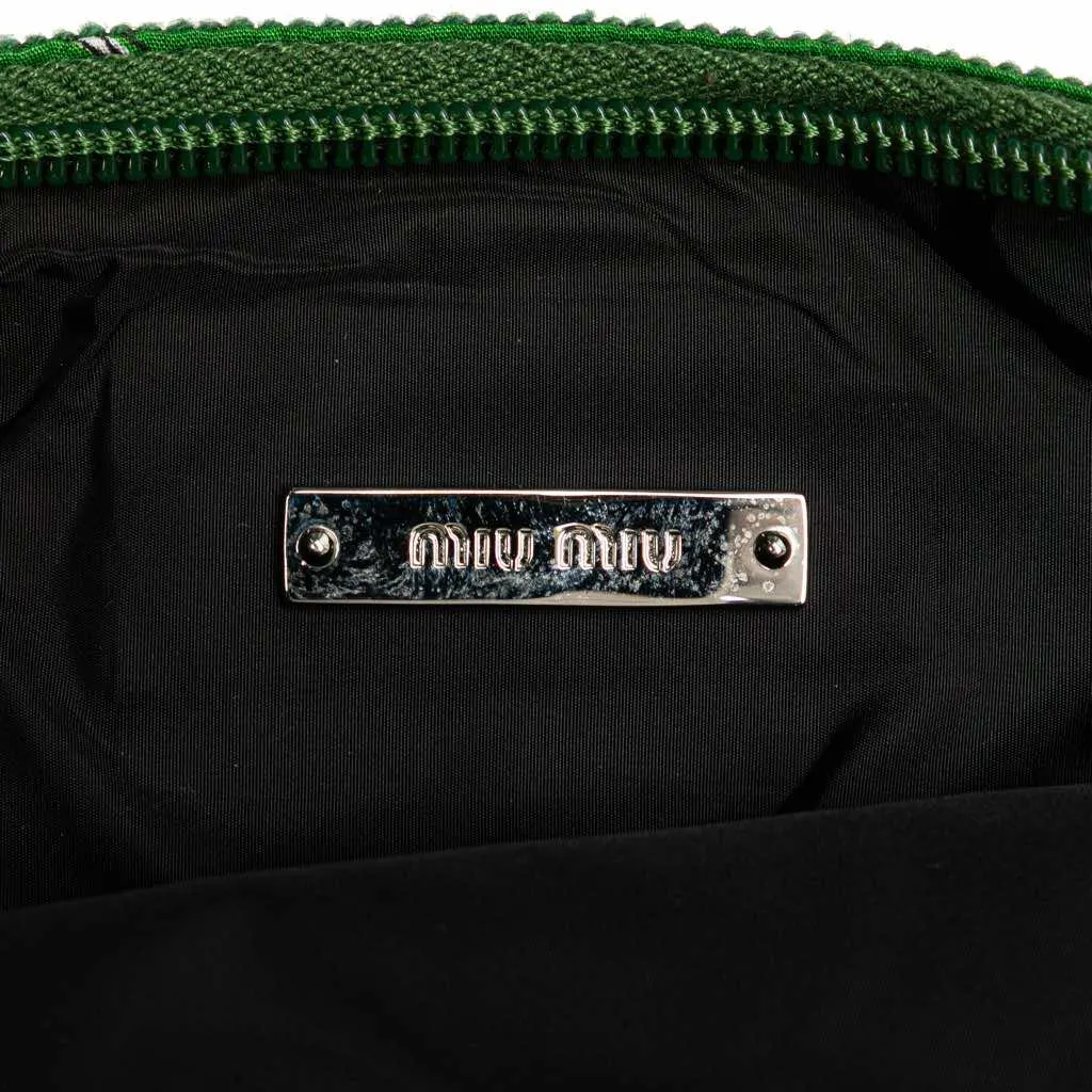 Miu Miu Canvas Printed Ivy Tote Green Canvas Very good - Box View