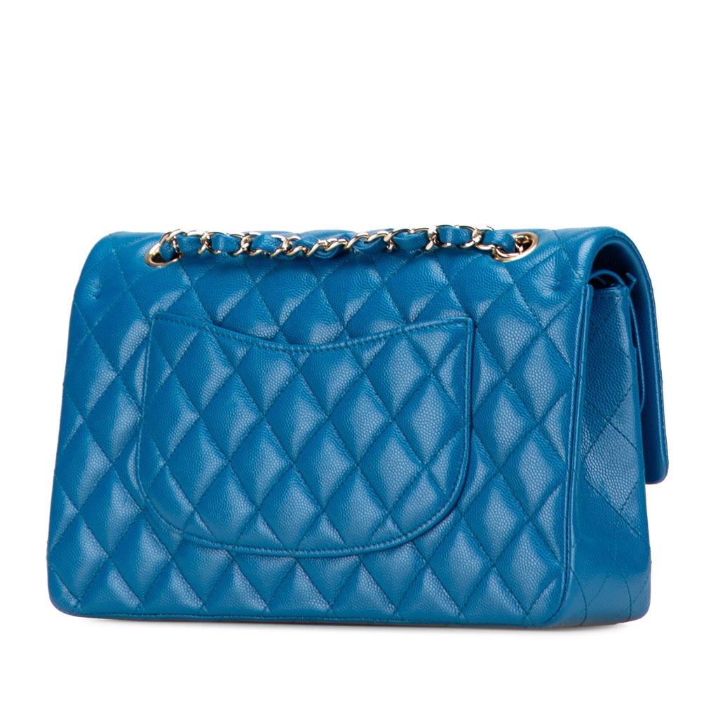 Chanel Medium Classic Caviar Double Flap - Back view