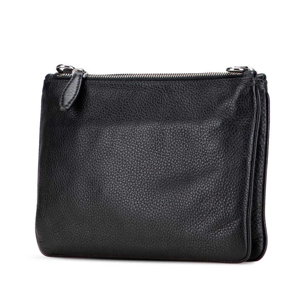 Prada Vitello Phenix Double Zip Crossbody - Back view