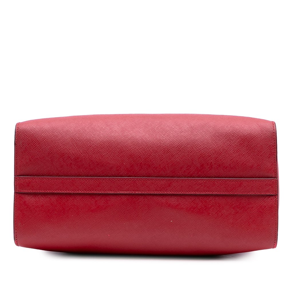 Prada Soft Calf Trimmed Saffiano Lux Satchel - Image 6