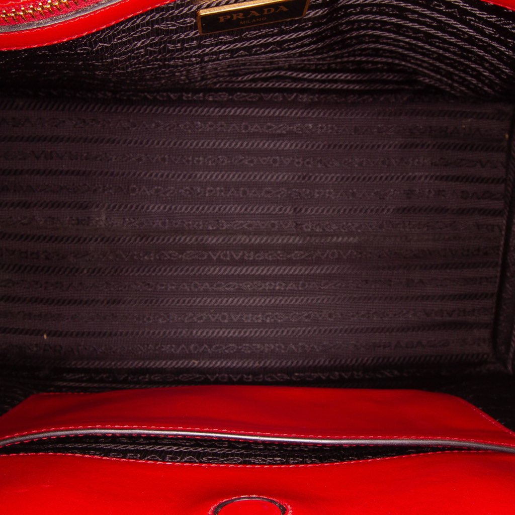 Prada Soft Calf Trimmed Saffiano Lux Satchel - 4