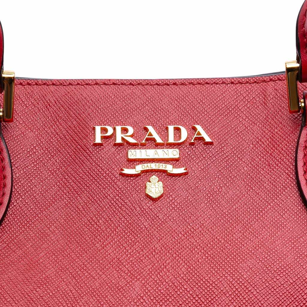 Prada Soft Calf Trimmed Saffiano Lux Satchel - Detail 2