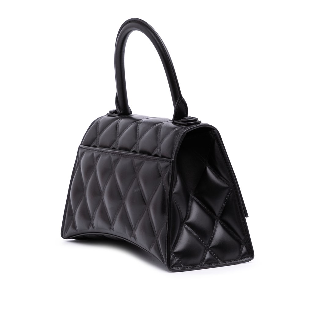 Balenciaga Small Quilted Leather Hourglass Top Handle Bag - 2