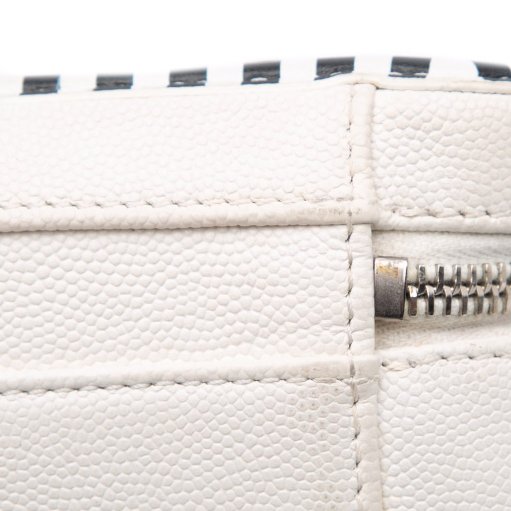 Chanel Small Caviar Striped CC Filigree Vanity Case - Image 10