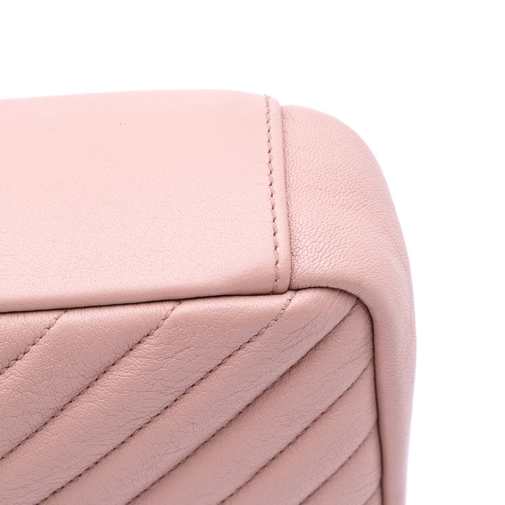 Saint Laurent Medium Quilted Chevron Sheepskin College Satchel - Image 14