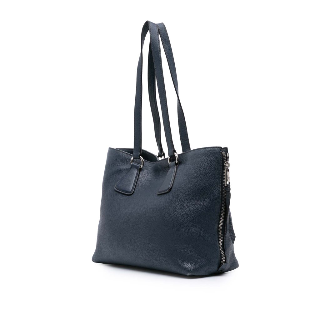 Prada Vitello Phenix Side Zip Shopper Tote - 2