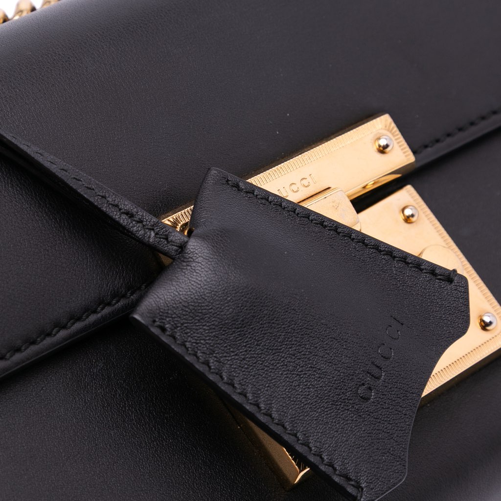 Gucci Small Leather Padlock Crossbody - Image 12