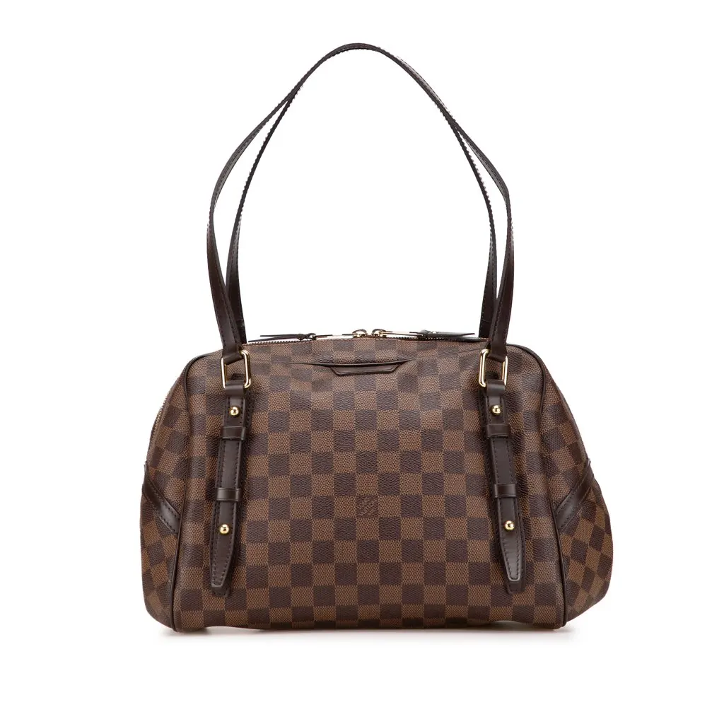 Louis Vuitton Damier Ebene Rivington GM Brown Canvas Very good - Front View