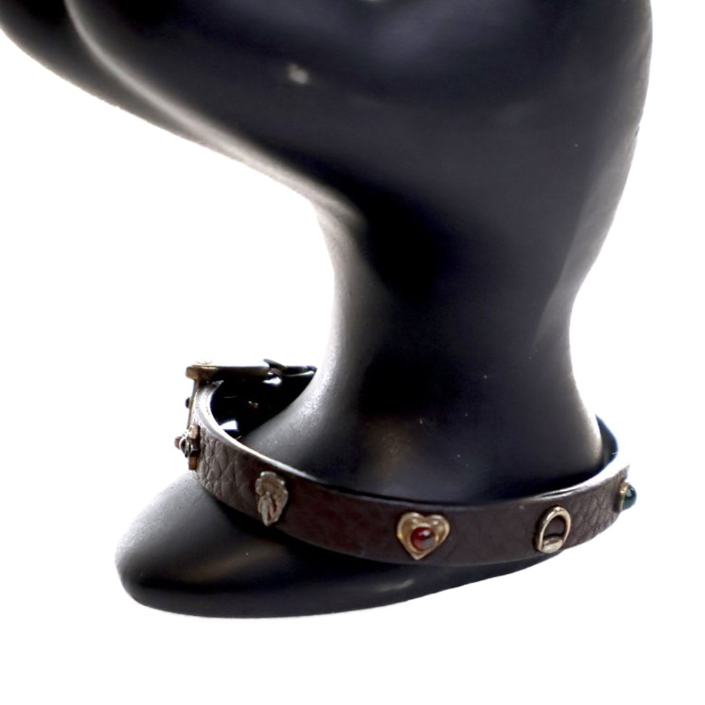 Gucci Studded Leather Interlocking G Bracelet - 5