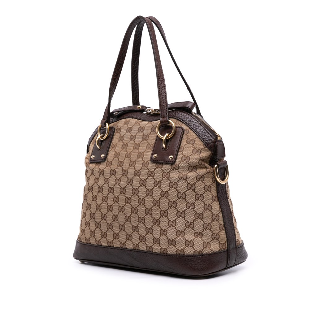 Gucci Medium GG Canvas Charm Dome Satchel - 2