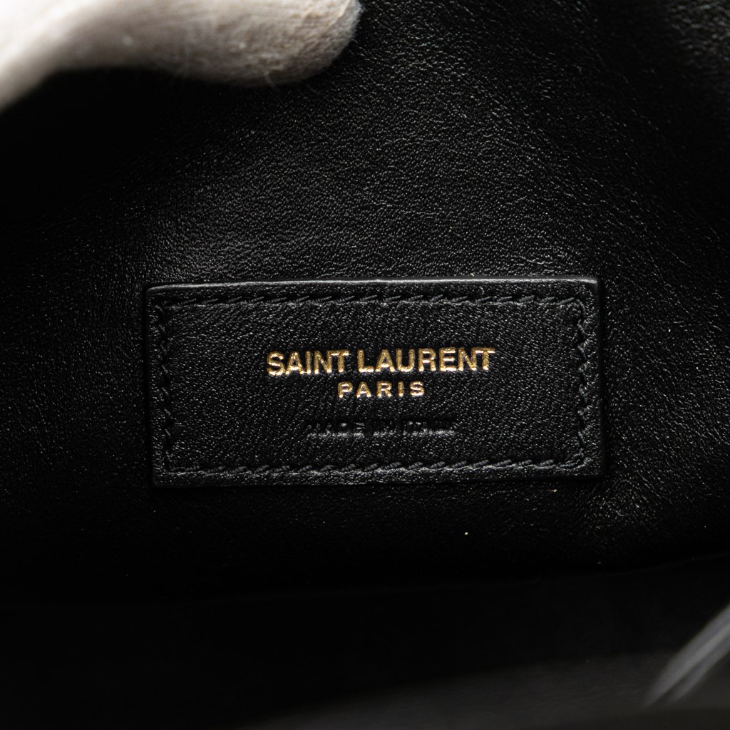 Saint Laurent Mini Toy Embossed Leather Shopping Tote - Side view
