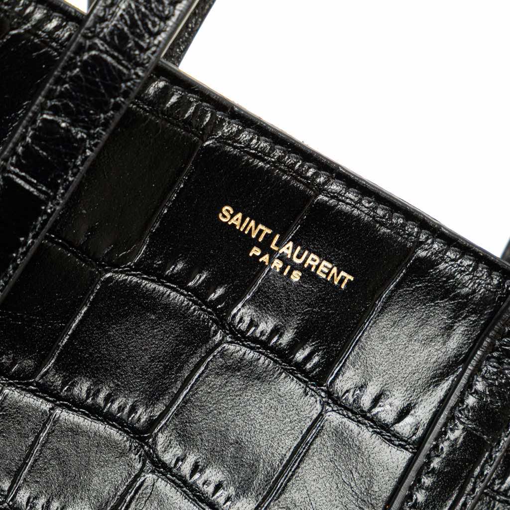 Saint Laurent Mini Toy Embossed Leather Shopping Tote - Detail 2
